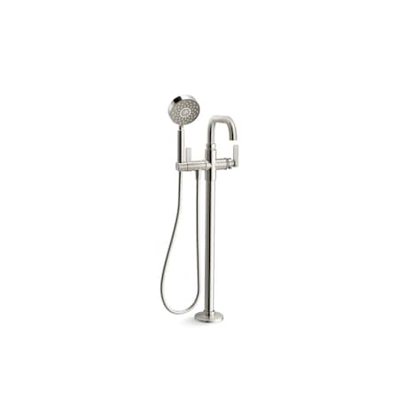 Kohler Floor-Mount Bath Filler Trim With Handshower in Vibrant Polished Nickel T35924-4-SN